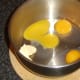 Duck eggs ready for scrambling