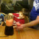 Pour or spoon out slush into glasses.