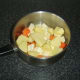 Prepared root vegetables for mash