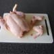 Wings are cut off the chicken