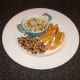 Chicken and mushroom pie is ready for its pastry