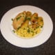 Roast chicken, roast potatoes and sweetcorn