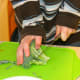 Cut the broccoli into small florets using a butter knife (kids can do this step)!