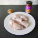 Simple principal ingredients for Jalfrezi chicken thighs