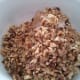 Making the topping: combine the walnuts, brown sugar, flour, and butter