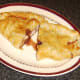 Cranberry and port sauce oozing temptingly from pasty