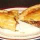 Pasty is cut open