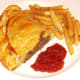 Serve with fries and tomato relish on the side