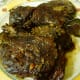 Cooked roast removed from the pan...tender and ready to serve, or chill and slice and serve another day with the vegetable wine sauce.