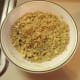 Topping mixture after it is completely mixed together