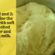 Steps 1 and 2: Combine the flour with soft or melted butter and warm milk.
