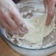 Preparing the dough.