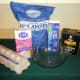 Basic crepe ingredients, room temperature.