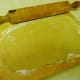 Chilled dough rolled out on well floured board
