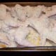 Mix the dry ingredients, coat the chicken with melted butter and dip the chicken in the dry crumbs to coat.