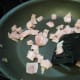 Step 4: Put the turkey bacon in a pan and fry it using a spatula to stir it. After a couple of minutes it should be sizzling and smell great!