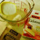 Softening the gelatin in cold water