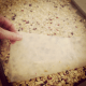Place in a cookie pan and put waxed paper on top.
