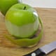 Wash, peel and core apples