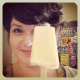 eating my peach popsicle