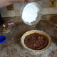Pour the marshmallow cream on top of the pudding.