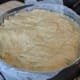 The dough covered cake before baking.