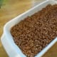 Press the mixture into the base of your baking dish.