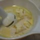 An electric mixer works well to puree the banana.