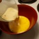 Add it to the beaten eggs.