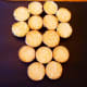 Arrange cupcakes in skull shape.