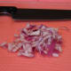 Coarsely chop the onions.
