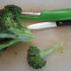 As you get to head and florets, peel any remaining tough skin from smaller floret stems when necessary.
