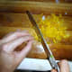 Mince the hot pepper.