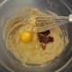 Add the vanilla and eggs