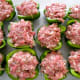 Fill each pepper half with beef mixture rounding top slightly.