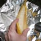You can cut the banana into slices to make it easier to eat later.