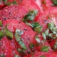 Tomato layer with extra pepper and herbs.