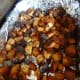 Take out the croutons when they are crispy and browned.