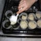 Scoop batter into rings