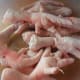 Chicken feet, cleaned and prepped.