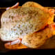 our roast chicken ready for the oven.