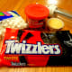 The supplies to make spider cupcakes.