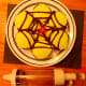 Use chocolate icing to create the web.