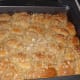 Finished apple cobbler ready for cooling.