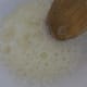 Beat the egg white until it gets frothy