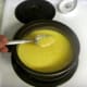 Just barely beginning to thicken; time to start the eggs and toast.