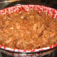 Combine pulled pork with beer BBQ sauce.