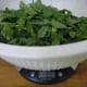 Pick off the leaves from the stalk and weigh 200g