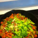 Add the garlic and celery leaves for the last minute.