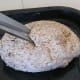Cut chevrons and dust with flour